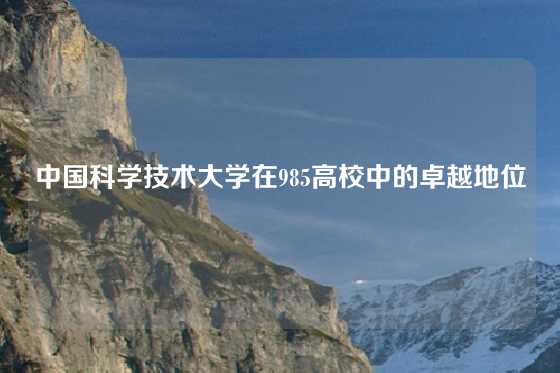 中国科学技术大学在985高校中的卓越地位