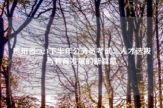 贵州省2021下半年公务员考试：人才选拔与教育发展的新篇章