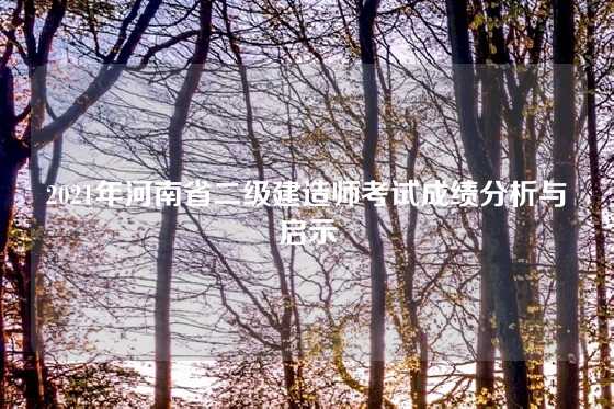 2021年河南省二级建造师考试成绩分析与启示