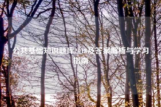 公共基础知识题库2018及答案解析与学习指南