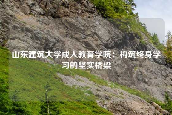 山东建筑大学成人教育学院：构筑终身学习的坚实桥梁