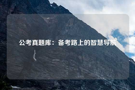 公考真题库：备考路上的智慧导航